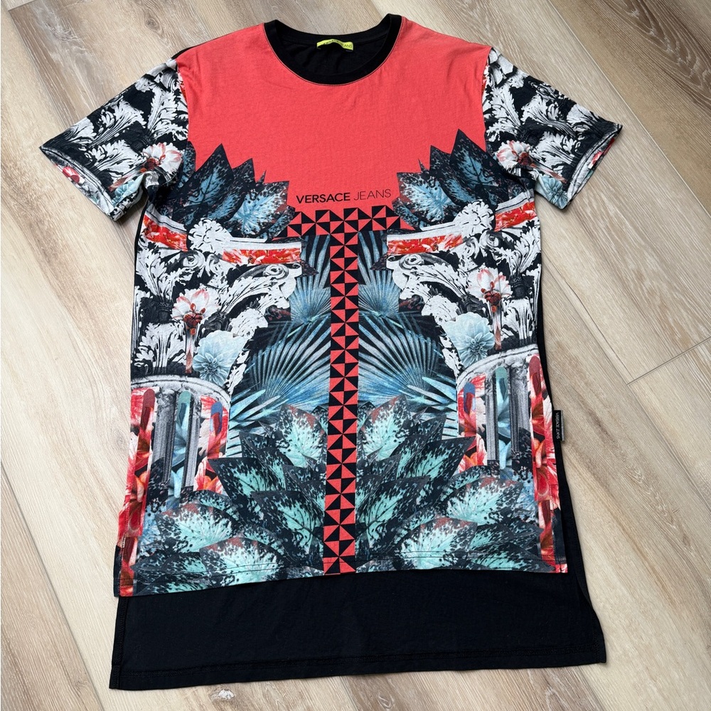 Versace Jeans Graphic Tunic Top |  Multicolor Baroque Print - Size XS - Picture 2 of 8